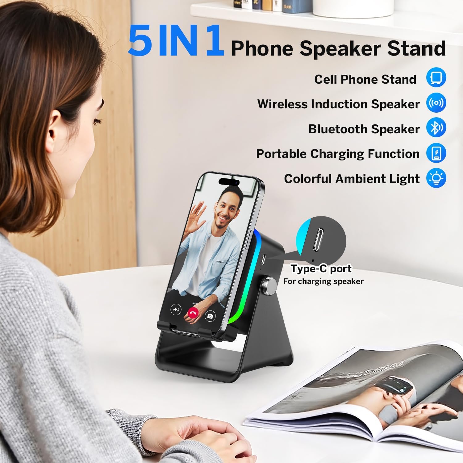 5-in-1 Wireless Speaker Stand