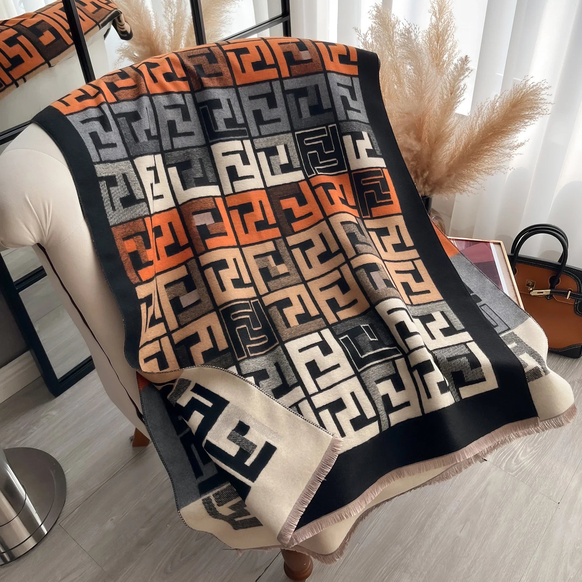 Elegant Two-Sided Winter Scarf